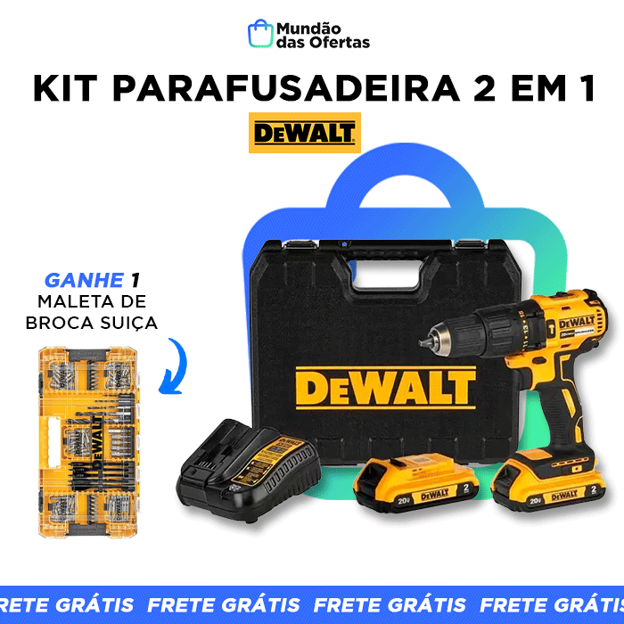 Parafusadeira/Furadeira de Impacto Brushless 1/2 Pol. com 2 Baterias [PROMOÇÃO]